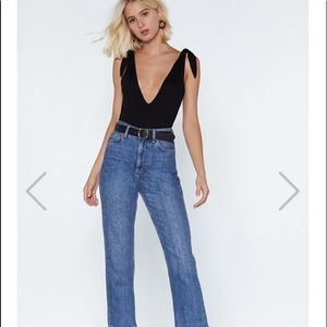 NWT Nasty Gal Must V Love Plunging BodySuit 4